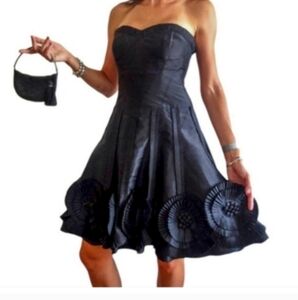 Etoile Blue Strapless Fit and Flare Cocktail Dress Sz 6